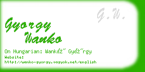 gyorgy wanko business card